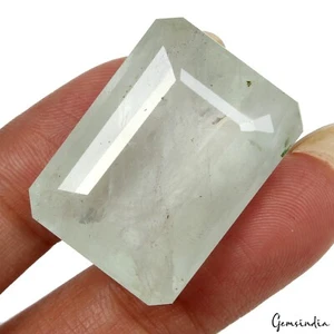 55.70 Cts Natural Aquamarine Untreated 27*20*13mm Huge Octagon Cut Gemstone - Picture 1 of 10