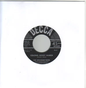 "7" - THE GOLDMAN BAND - Colonel Bogey March - US-Pressung  - Imagen 1 de 1