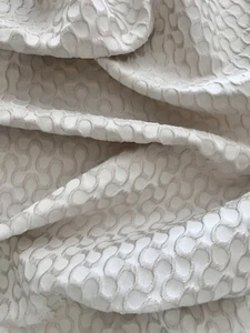 JAB Anstoetz "ARLEEN" Ivory- Small scale Jacquard-washable-50.5"W x 91"L - Picture 1 of 7