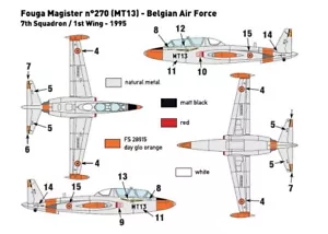 Miniwing 353 1/144 Fouga CM.170 MAGISTER French Jet Trainer aircraft Belgian AF - Picture 1 of 4