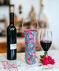 Lilly Pulitzer Festive Fantasy Wine Spirits Water Bottle Tote Bag w/Strap - New
