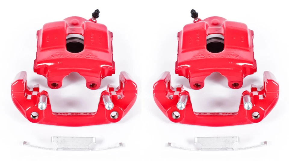 Power Stop for 92-98 BMW 318i Front Red Calipers w/Brackets - Pair - psbS1618 - Imagem 1 de 1