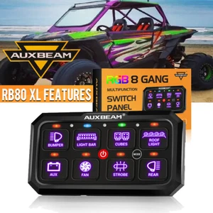 Panel de interruptores RGB de 8 velocidades AUXBEAM 1400 W para Can-Am Kawasaki ATV 4X4 - Imagen 1 de 12