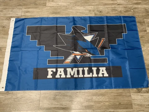 San Jose Sharks Familia 3x5 Flag. US seller. Free shipping From California Cover