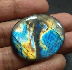 62 kt natürlicher ovaler Cabochon Multi Labradorit Cabochon loser Edelstein Großhandel - Bild 1 von 6