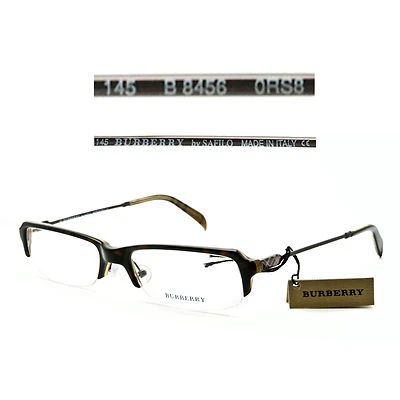  Burberry B 8456 0RS8 Half-Rimless 52/18/145 Eyeglasses Made in Italy - New - Image 1 of 4