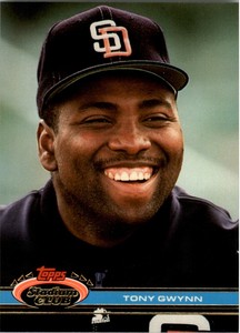 1991 Stadium Club #308 Tony Gwynn San Diego Padres