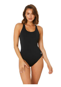 NEW Zoggs Womens One Piece Cottesloe Powerback Black - Swimwear RRP $60