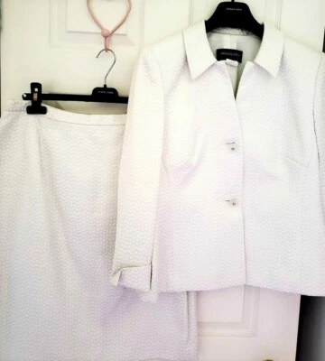 NEW Sunny Choi Womens Suite White Silver Formal Wedding Party Work Size 12 Large - Image 1 of 4