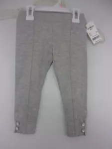 NWT OshKosh B'Gosh Toddler Girls' 2T Gray Sweatpant Leggings w/ Jeweled Trim $26 - Picture 1 of 2