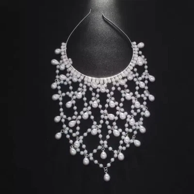 Faixa de cabeça de pérola boêmia acessórios de cabelo vintage roupa de cabeça meninas joias charmosas - Imagem 1 de 4