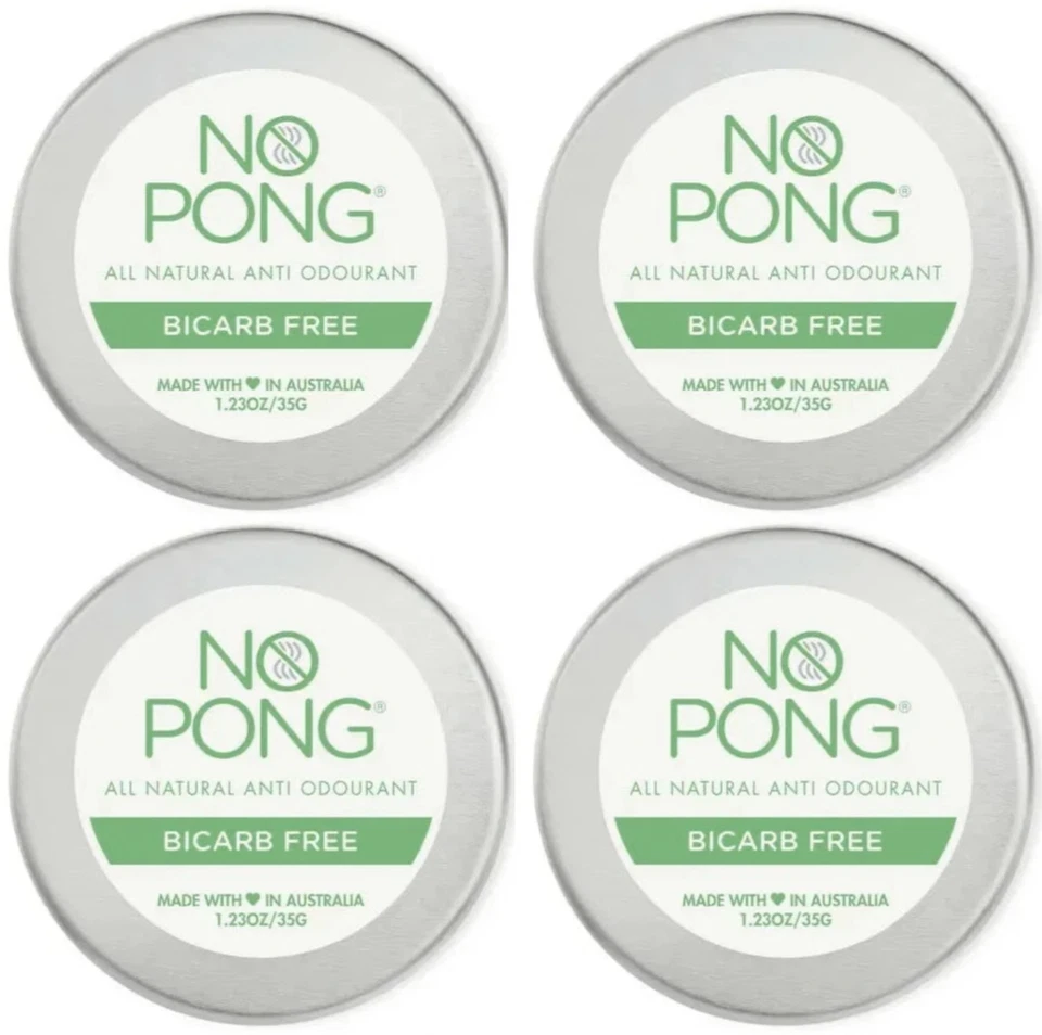 4 x No Pong Bicarb Free, All-Natural Deodorant, Sensitive Cream Deodorant x 4 - image 1 of 1