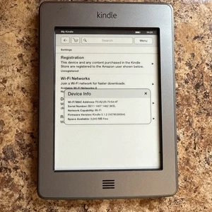 Amazon Kindle D01200 4th Gen Touch E-Reader - Wifi - 4GB - Graphite - Picture 1 of 2