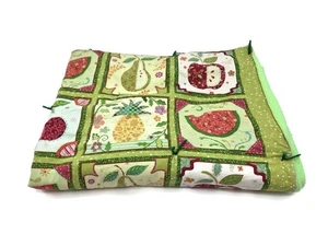 Baumwolle grün Obst Themendecke - Bild 1 von 8