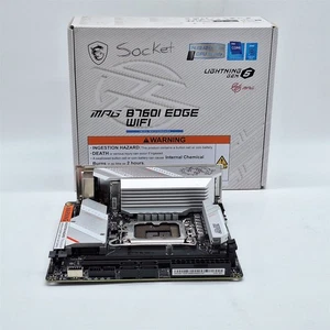 MSI MPG B760I Edge WiFi Gaming Motherboard LGA 1700, DDR5, mITX -NOT WORKING- - Afbeelding 1 van 5
