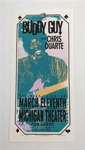 BUDDY GUY CHRIS DUARTE CONCIERTO DE ROCK SERIGRAFÍA FOLLETO CARTEL MARCA ARMINSKI - Imagen 1 de 1