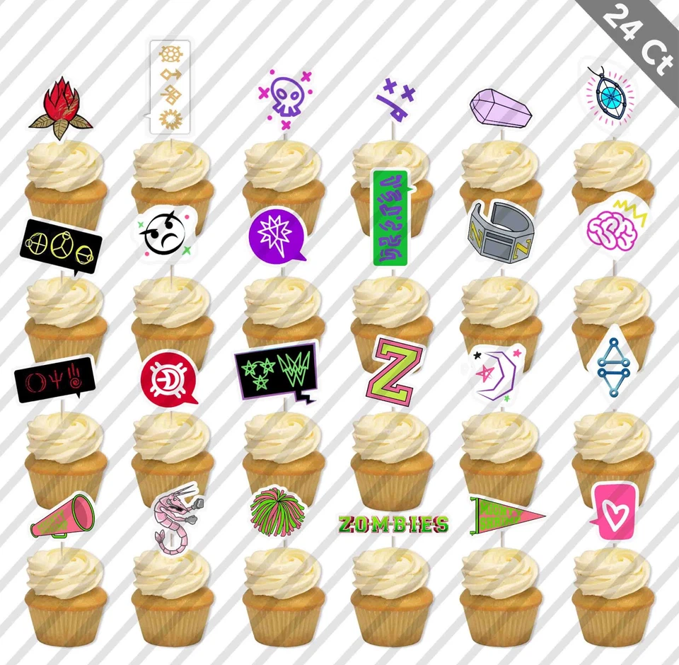 24 僵尸 4 吸血鬼黎明符号蛋糕装饰收藏派对生日 — 第 1/1 张图片