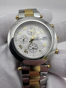 RELOJ PULSERA DEPORTIVO VINTAGE KLAUS-KOBEC CRONÓGRAFO DOS TONOS ALTA COSTURA - Imagen 1 de 18