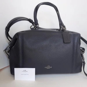 New Coach all Leather Handbag Lenox Zippered Roomie - Picture 1 of 5