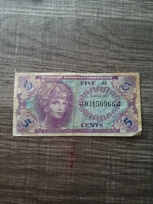 Series 641  5 centUS Military Payment Certificate ** PAPER CURRENCY - Image 1 of 2