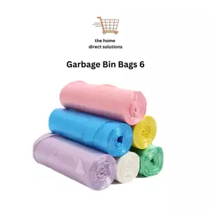 Plastic Kitchen Food Waste Garbage Bin Bags 6 Rolls 45 x 50 cm - Picture 1 of 1