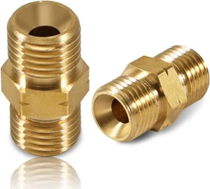 2 Stück Messing Verbindungsstück Gasschlauch Verbinder Übergang Gas Adapter - Bild 1 von 10