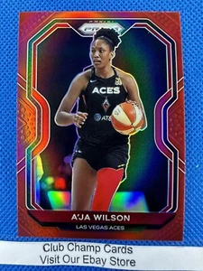 2021 #13 A'Ja Wilson WNBA Panini Prizm Basketball Red Prizm 217/299 Aces - Picture 1 of 3