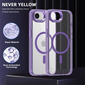 Transparent Magsafe Shockproof Phone Case For iPhone 16 Pro Max 15 14 13 12 11 - Picture 1 of 17