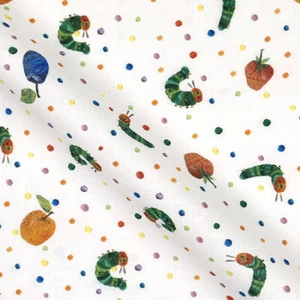 The Hungry Caterpillar 100% Cotton Fabric Craft Official Licensed 55" 140cm Wide - Picture 1 of 3