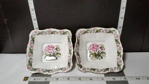 Royal Albert Bone China England Cotswald - Rose Flower Bowl Squared - Picture 1 of 6