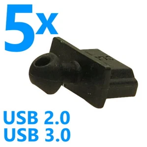 5x USB 2.0 / 3.0 Type A Male Dust Cover / Cap PC Laptop Notebook Computer - Picture 1 of 3