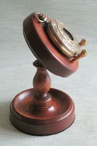 RELOJ DE BOLSILLO CAOBA SOPORTE DE MADERA SOPORTE DE EXHIBICIÓN COLGANTE MADERA HECHA A MANO - Imagen 1 de 5