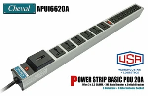 (USA) Power Strip 12 mix Outlets 10ft Extension Cord Heavy Duty Aluminum Body - Picture 1 of 9