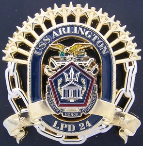 USS Arlington LPD 24 CMC Challenge Coin - Picture 1 of 2