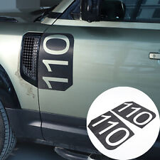 Black Front Engine Cover Hood Emblem Decal For Land Rover Defender 110 2020-2024