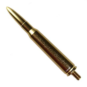 BRASS 50 CALIBER BULLET STUBBY SHORT AMMO ANTENNA 5.5" FOR 94-20 Dodge RAM 1500 - Picture 1 of 5
