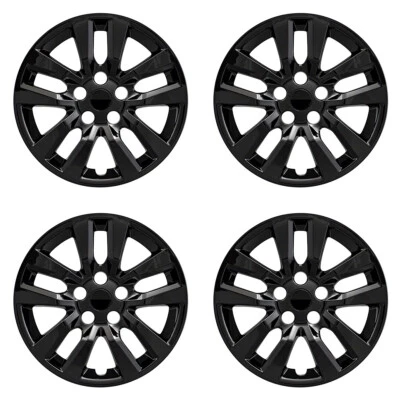 НОВЫЕ 16-дюймовые глянцевые черные колпаки колес колпаки комплект из 4 для Nissan Altima 2013-2018 годов выпуска - Изображение 1 из 2