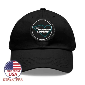 The Modern Lovers Black Printed Dad Hat with Leather Patch - Picture 1 of 2