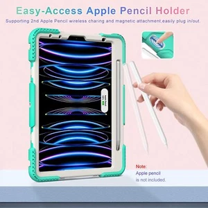 iPad Air 5 / 4 10.9" Rugged Case with Hand & Shoulder Strap – Tough Cover - Picture 1 of 33