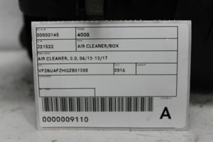 2016 PEUGEOT 4008 AIR CLEANER/BOX AIR CLEANER, 2.0, 06/12-12/17 J21522 - Picture 1 of 7