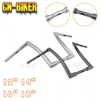 Rise 12" 14" 16" 18" Fat APE Hanger Handlebar For Harley Sportster Softail Dyna - Image 1 of 4