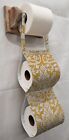 Gold Floral Damask Toilet Paper Holder
