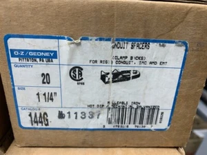 BOX OF 20 OZ GEDNEY 144G 1 1/4" CLAMP BLACK W98 - Picture 1 of 1