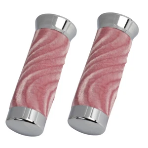 Empuñaduras de bicicleta PERSONALIZADAS rosa claro remolino VELOUR Lowrider Beach Cruiser bicicletas ¡Nuevas! - Imagen 1 de 1