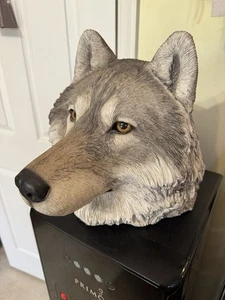 Große Wolfskopf Skulptur Sandicast 1996 Sandra Bruce - Bild 1 von 20