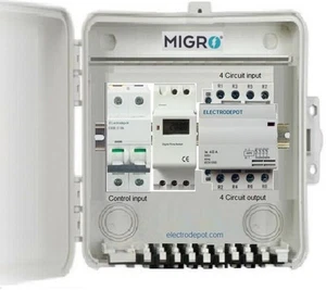Temporizador de iluminación de 4 polos en caja interruptor de tiempo semanal 24H 40A, CA 220V 240V, con interruptor - Imagen 1 de 5