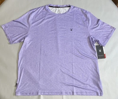 Camisa Spyder Antierupciones Para Hombres 2XL Lavanda UPF 30+ Natación Surf Sol Secado Rápido Nueva Foto 1 de 4