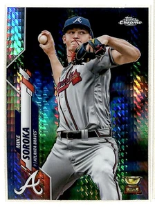 2023 Topps Chrome Prizm Refractor Mike Soroka Atlanta Braves #96 - Picture 1 of 2