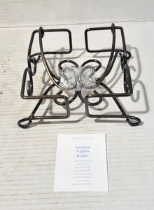 Neu!! Vintage Princess House flacher Serviettenhalter Bronze aufklappbar #328 Fantasie Muster - Bild 1 von 5