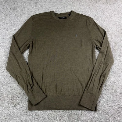 Suéter Allsaints Para Hombres Extra Grande Verde Mod Merino Cuello Redondo Pullover Tejido Foto 1 de 4